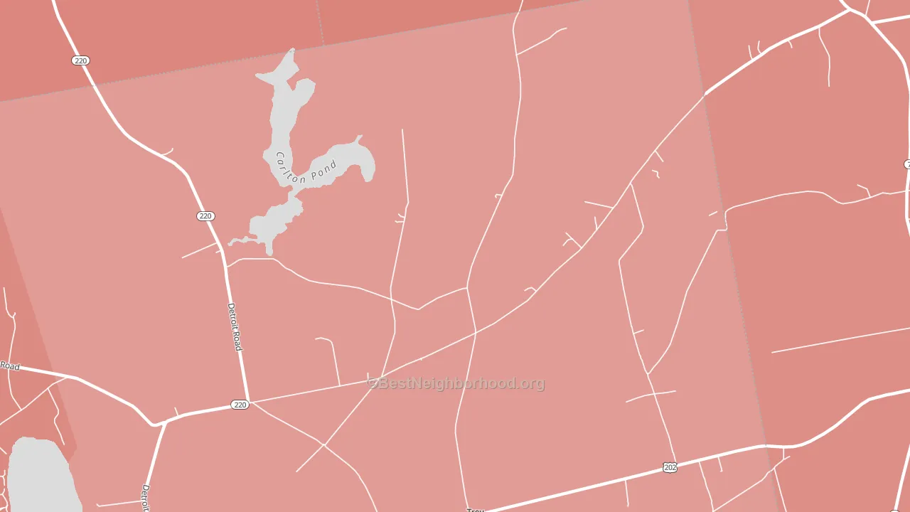 Troy Center, ME block-group political-lean map