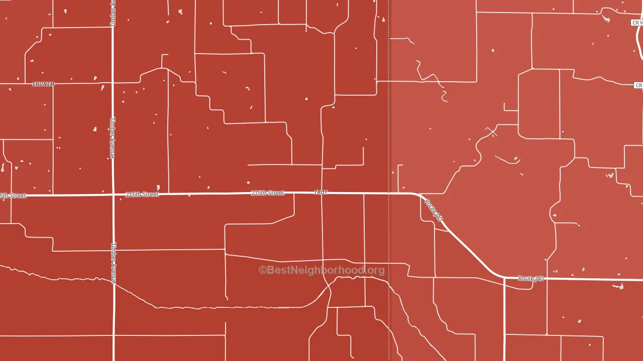 Troy, IA block-group political-lean map
