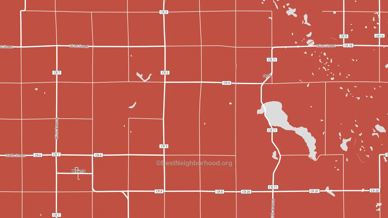 Troy, SD block-group political-lean map