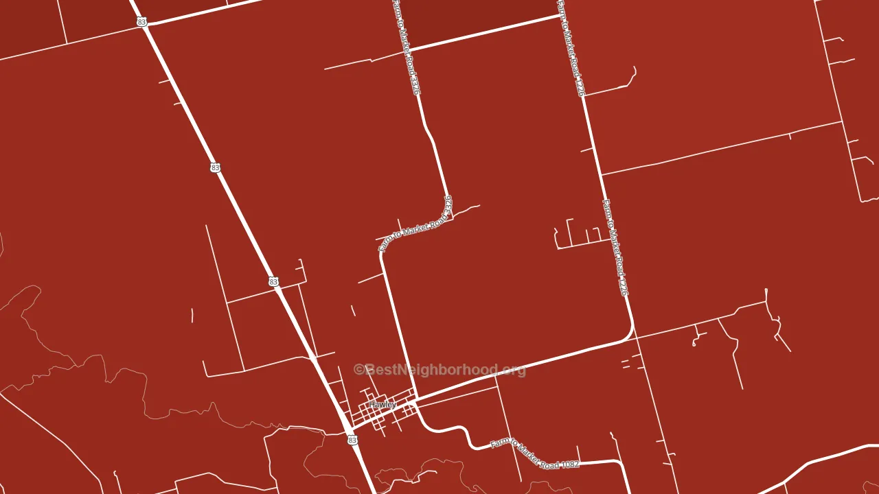 Truby, TX block-group political-lean map