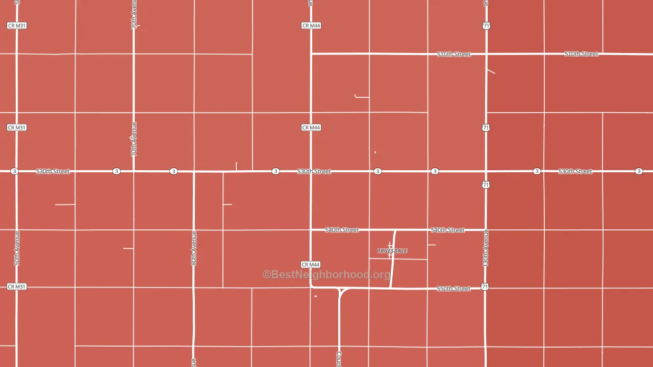 Truesdale, IA block-group political-lean map