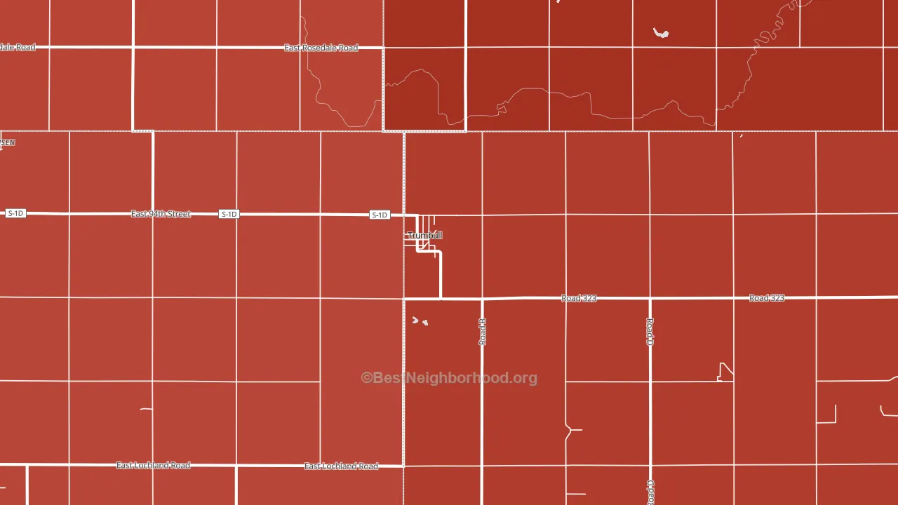 Trumbull, NE block-group political-lean map