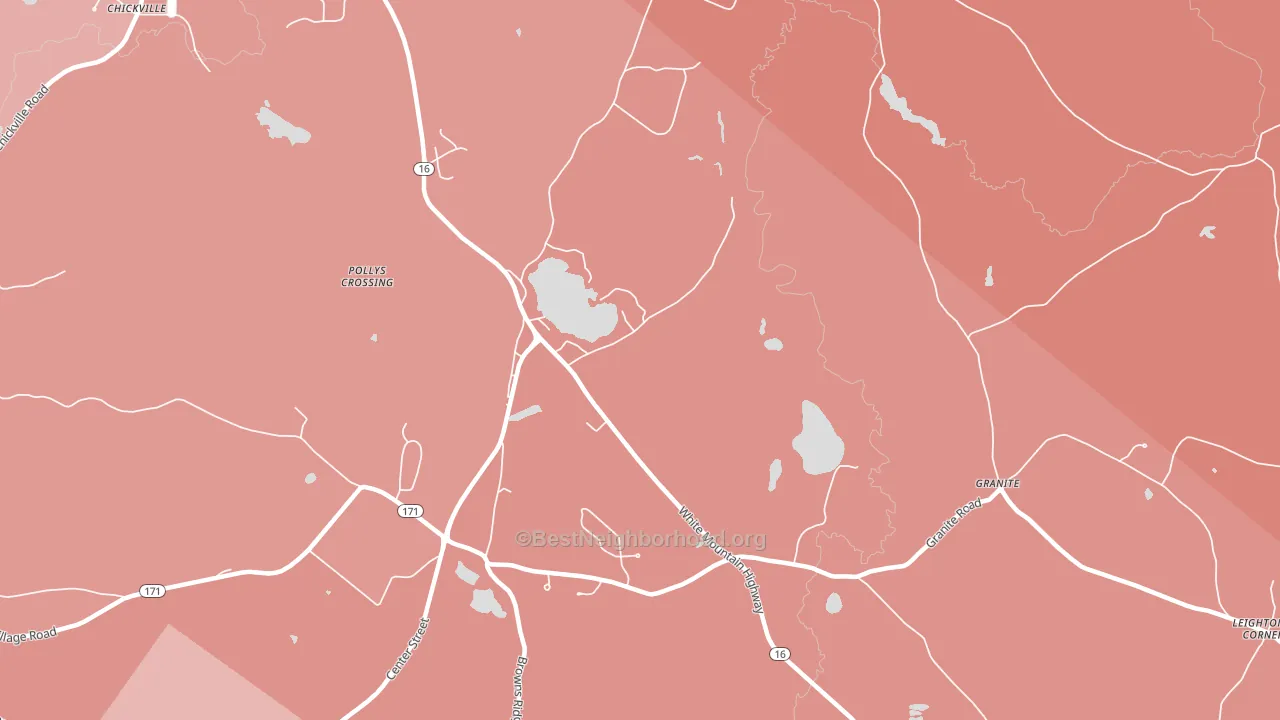 Tuftonboro, NH block-group political-lean map