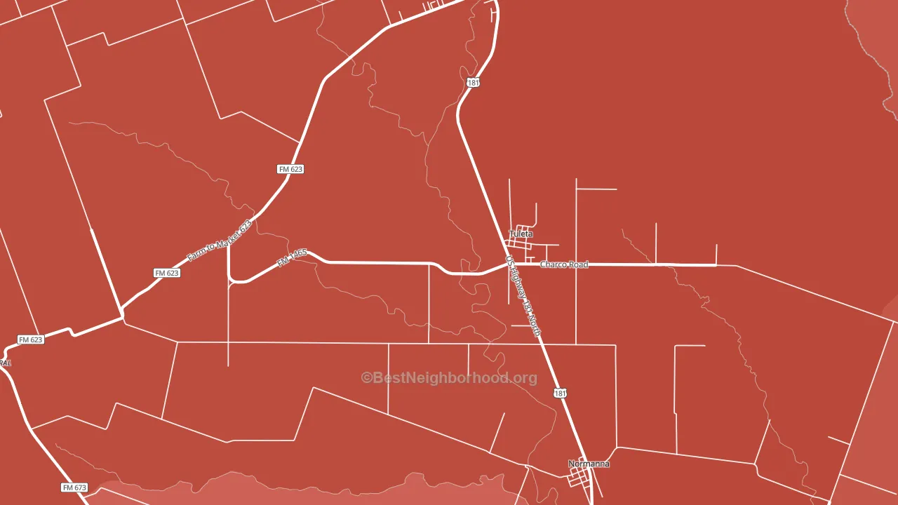 Tuleta, TX block-group political-lean map