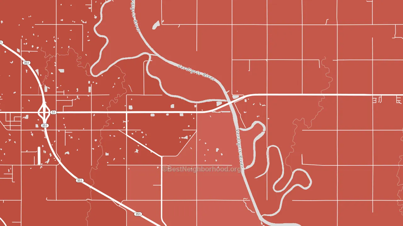Tullahassee, OK block-group political-lean map