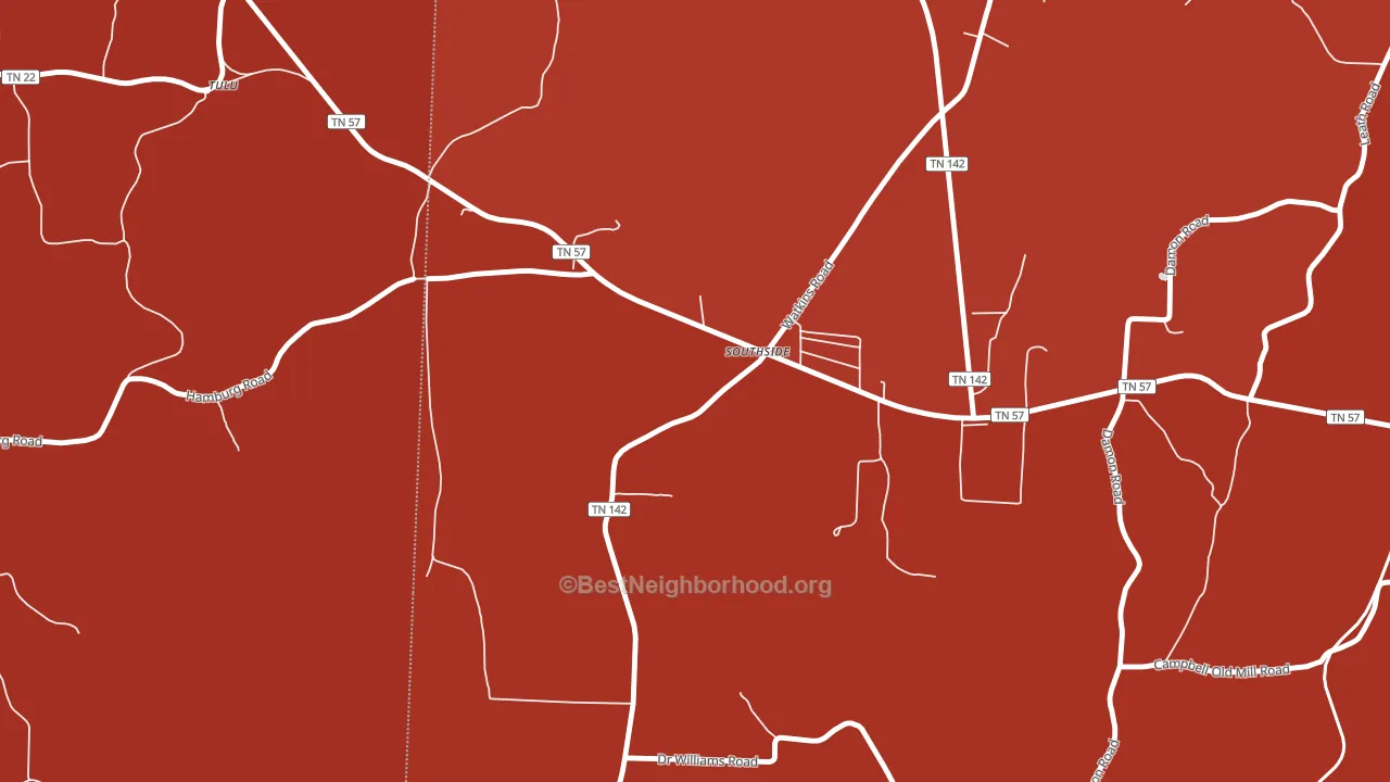 Tulu, TN block-group political-lean map