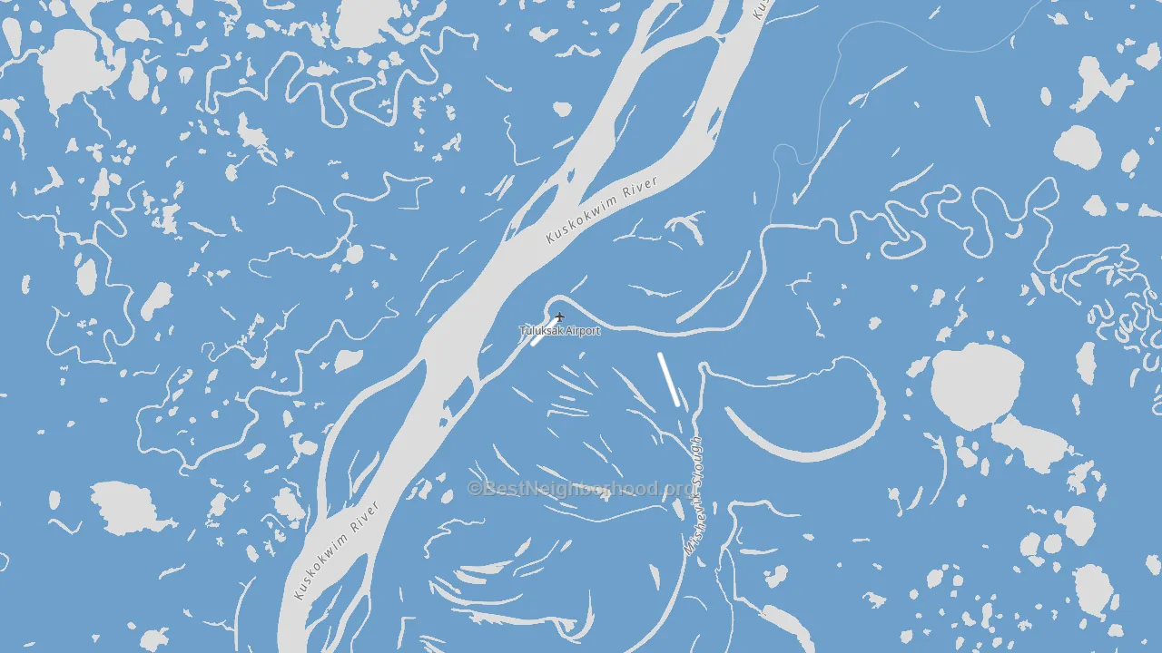 Tuluksak, AK block-group political-lean map