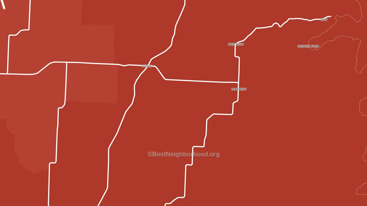 Tunas, MO block-group political-lean map