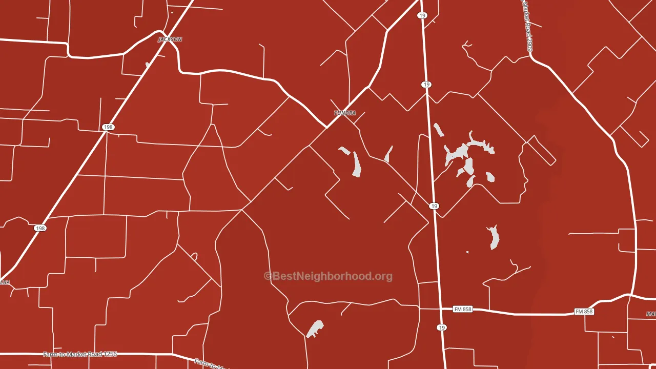 Tundra, TX block-group political-lean map
