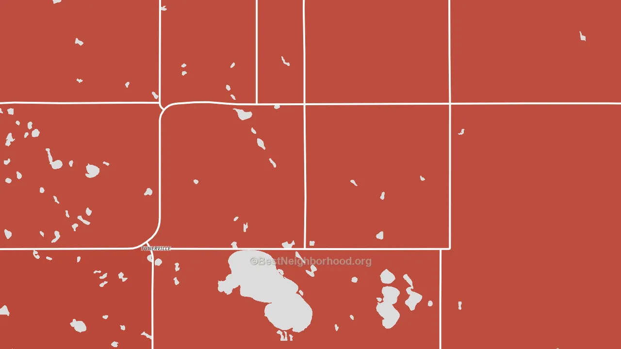 Tunerville, SD block-group political-lean map
