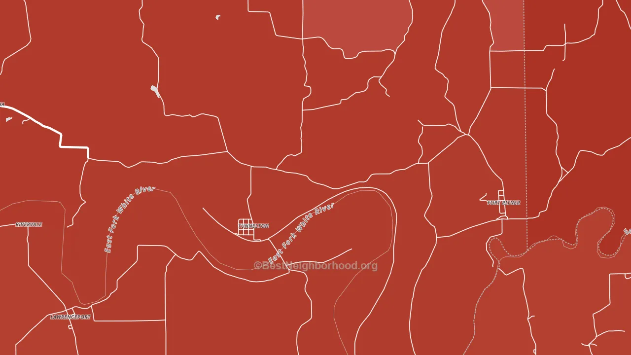 Tunnelton, IN block-group political-lean map