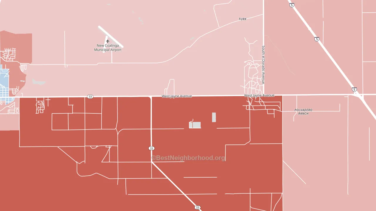Turk, CA block-group political-lean map