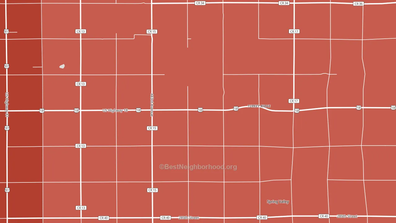 Turkey Ridge, SD block-group political-lean map
