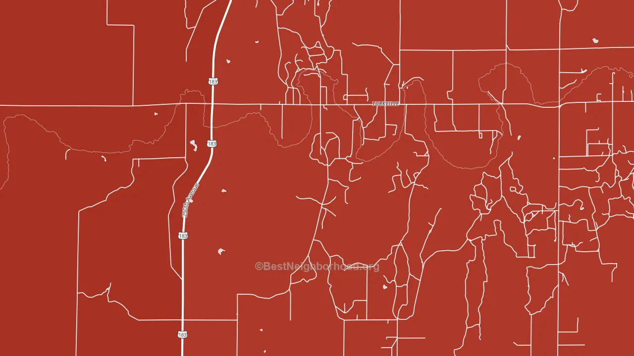 Turkville, KS block-group political-lean map