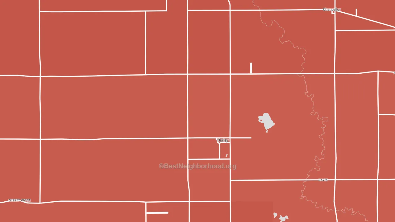 Turner County, SD block-group political-lean map