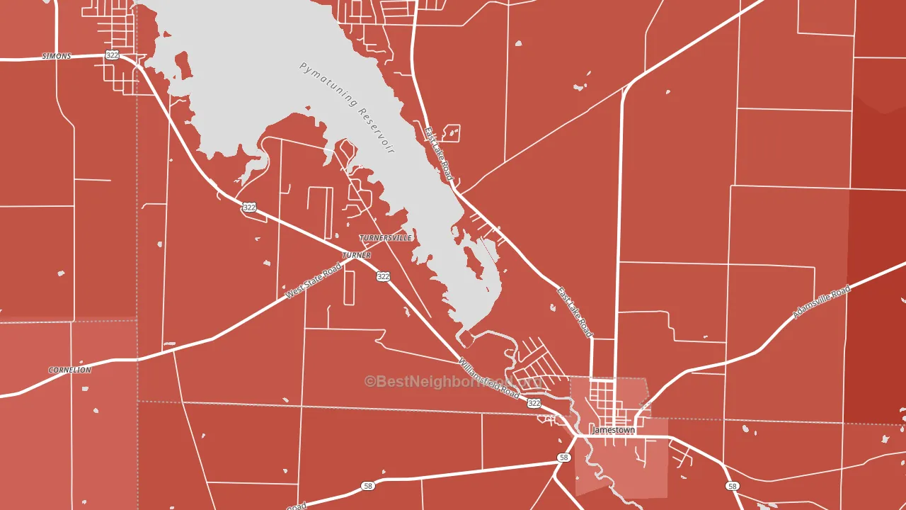 Turnersville, PA block-group political-lean map