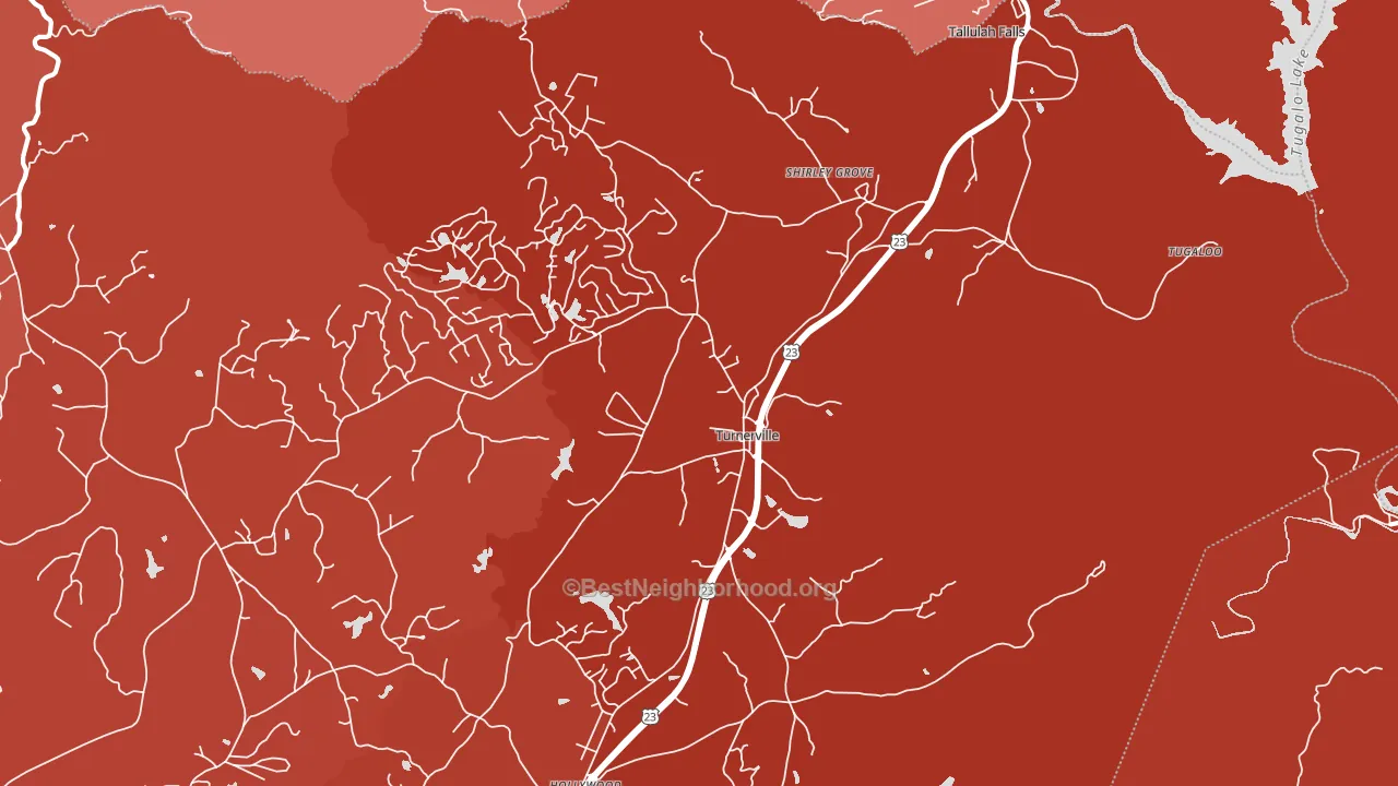 Turnerville, GA block-group political-lean map