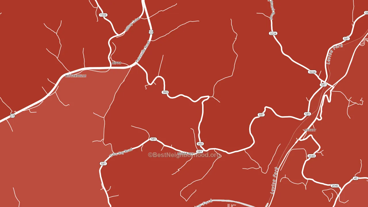 Tutor Key, KY block-group political-lean map