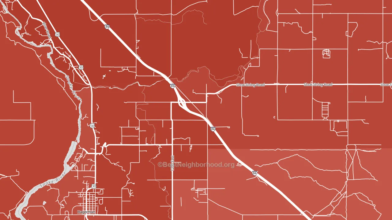 Tuttle, ID block-group political-lean map