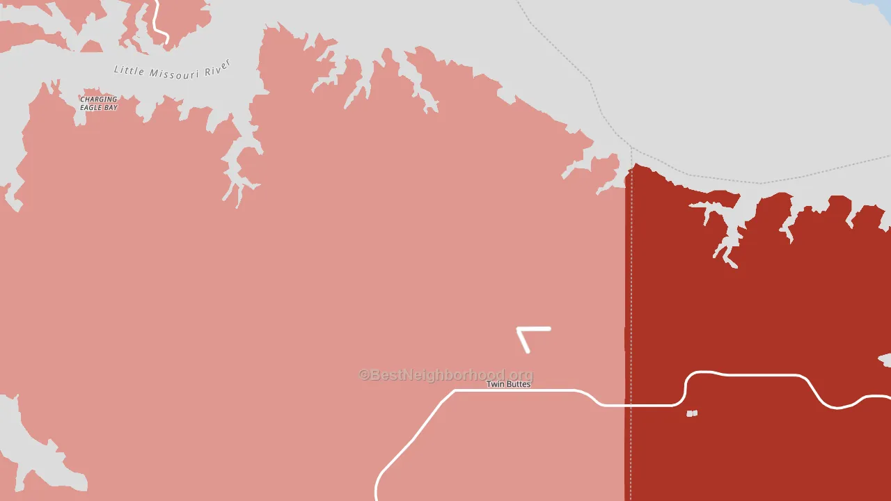 Twin Buttes, ND block-group political-lean map