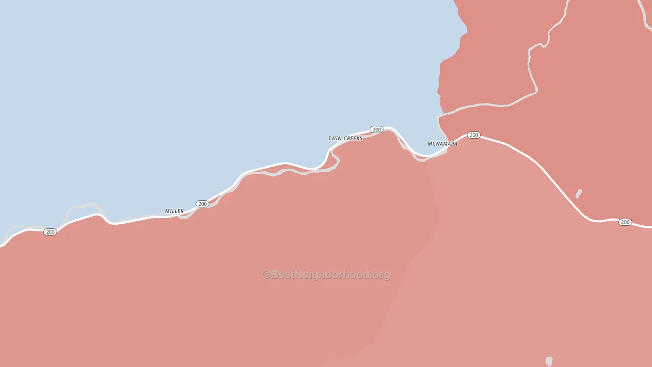 Twin Creeks, MT block-group political-lean map