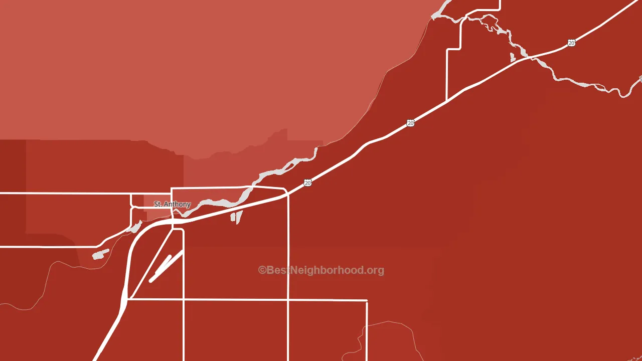 Twin Groves, ID block-group political-lean map