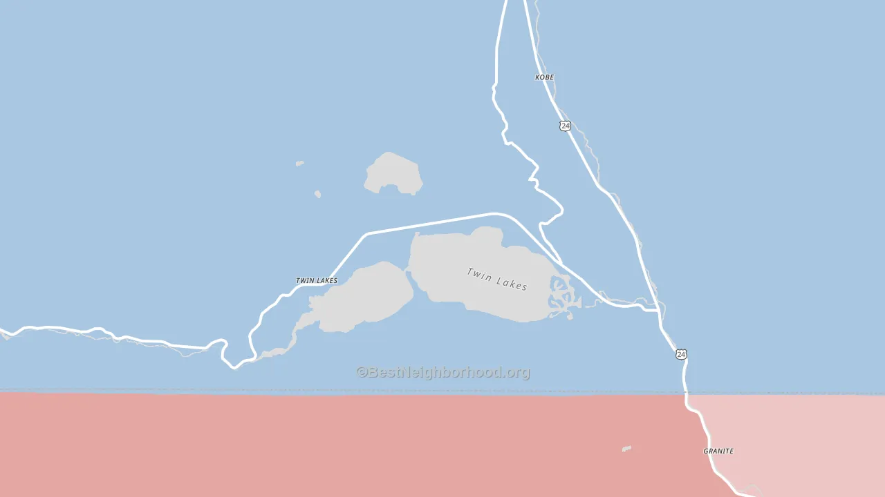 Twin Lakes, CO block-group political-lean map