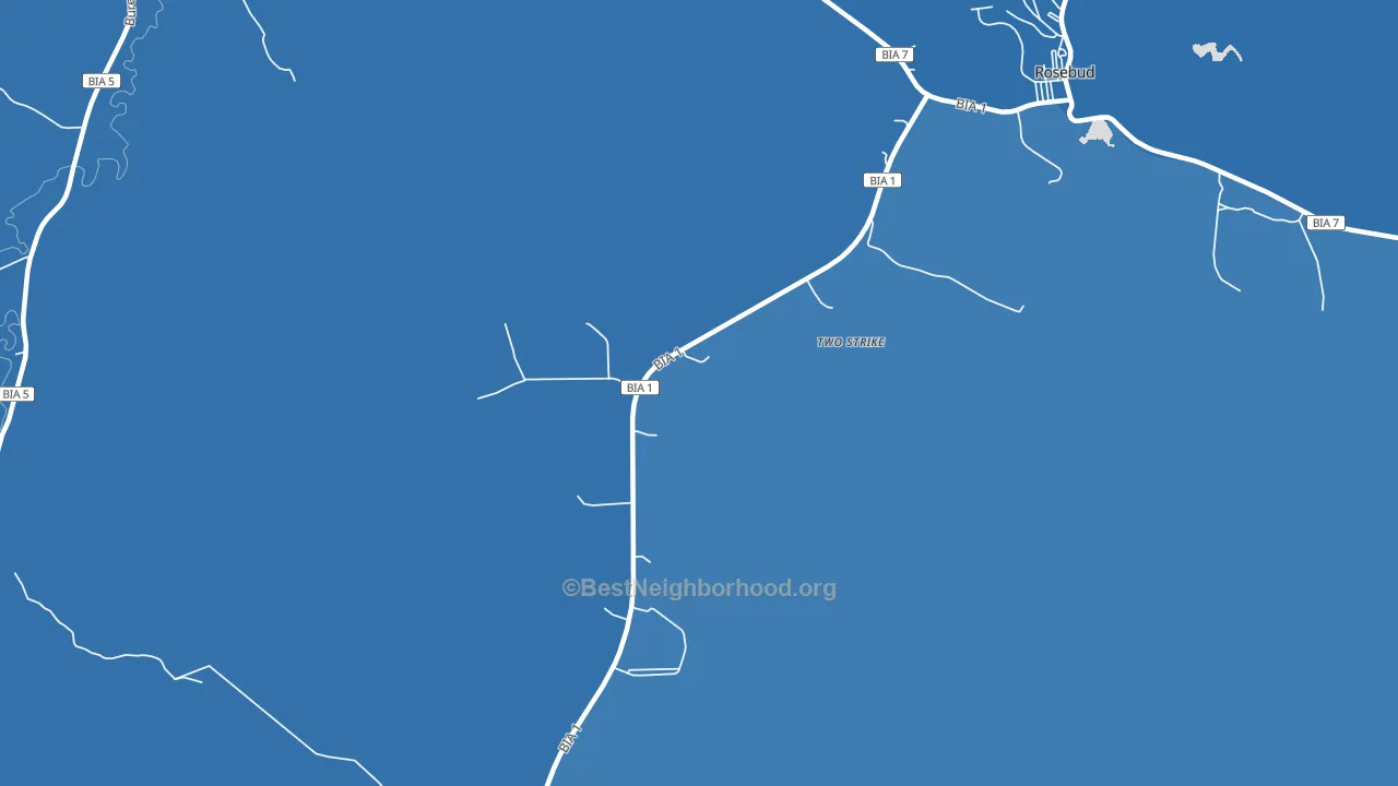 Two Strike, SD block-group political-lean map