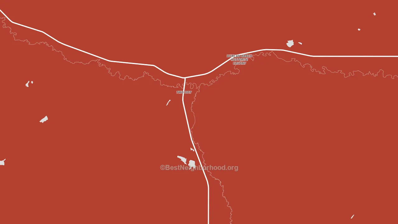 Twodot, MT block-group political-lean map