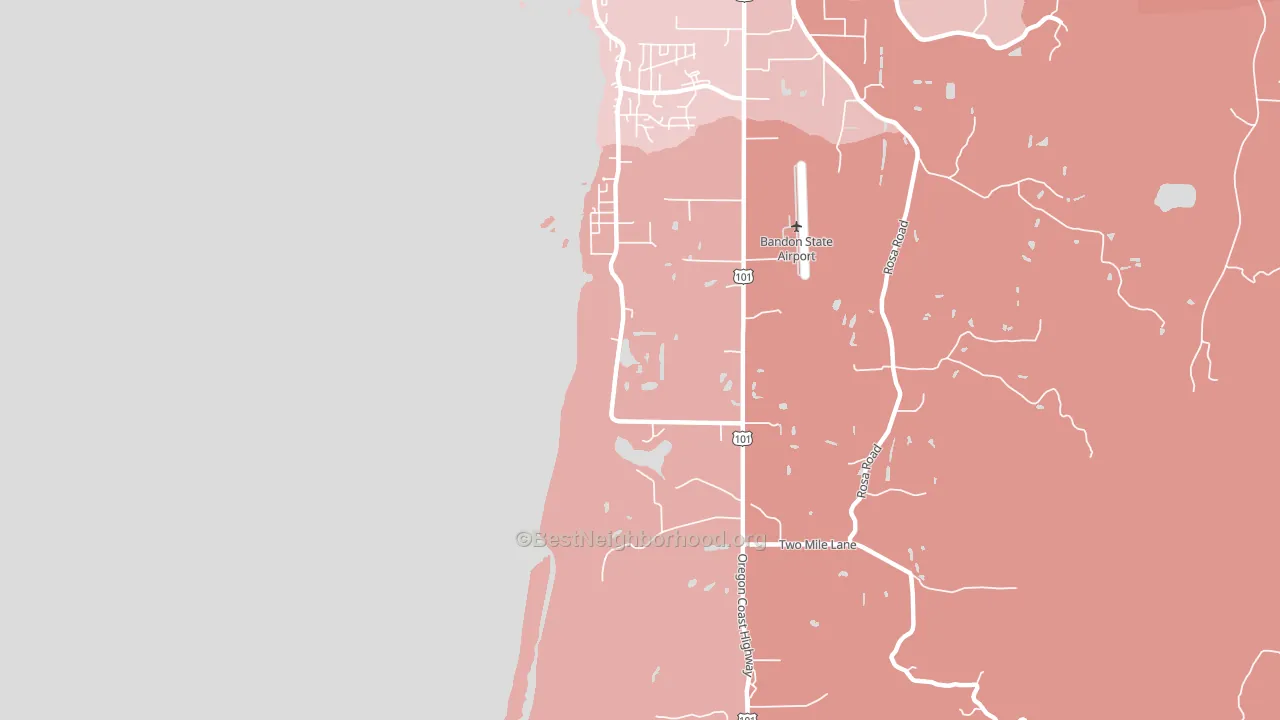 Twomile, OR block-group political-lean map