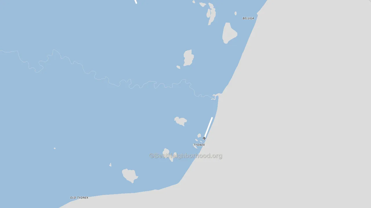 Tyonek, AK block-group political-lean map