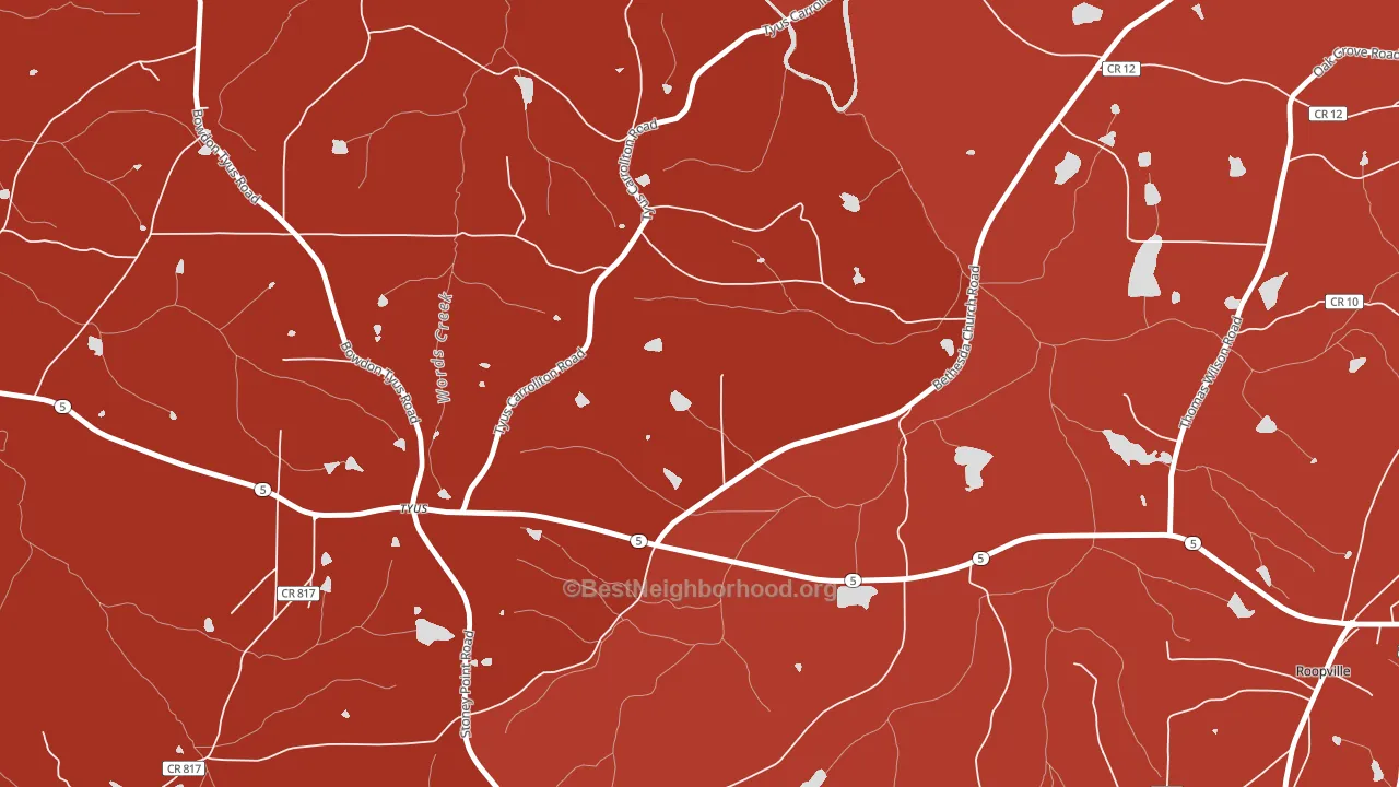 Tyus, GA block-group political-lean map