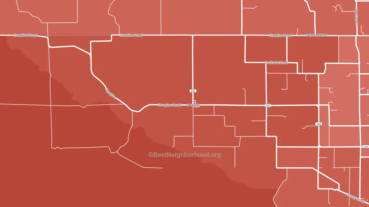 Umapine, OR block-group political-lean map