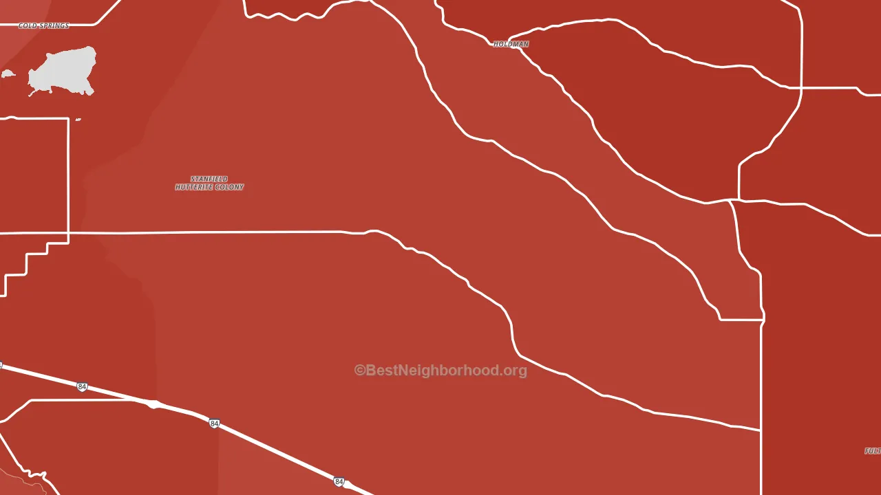 Umatilla County, OR block-group political-lean map