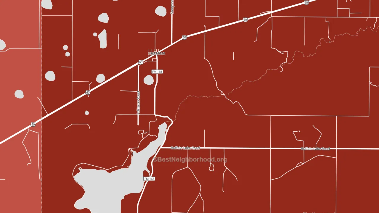 Umbarger, TX block-group political-lean map