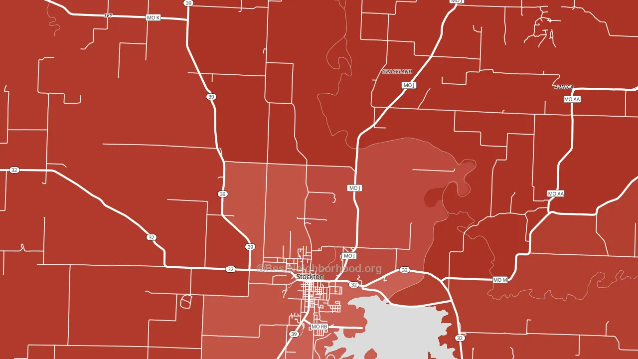 Umber, MO block-group political-lean map