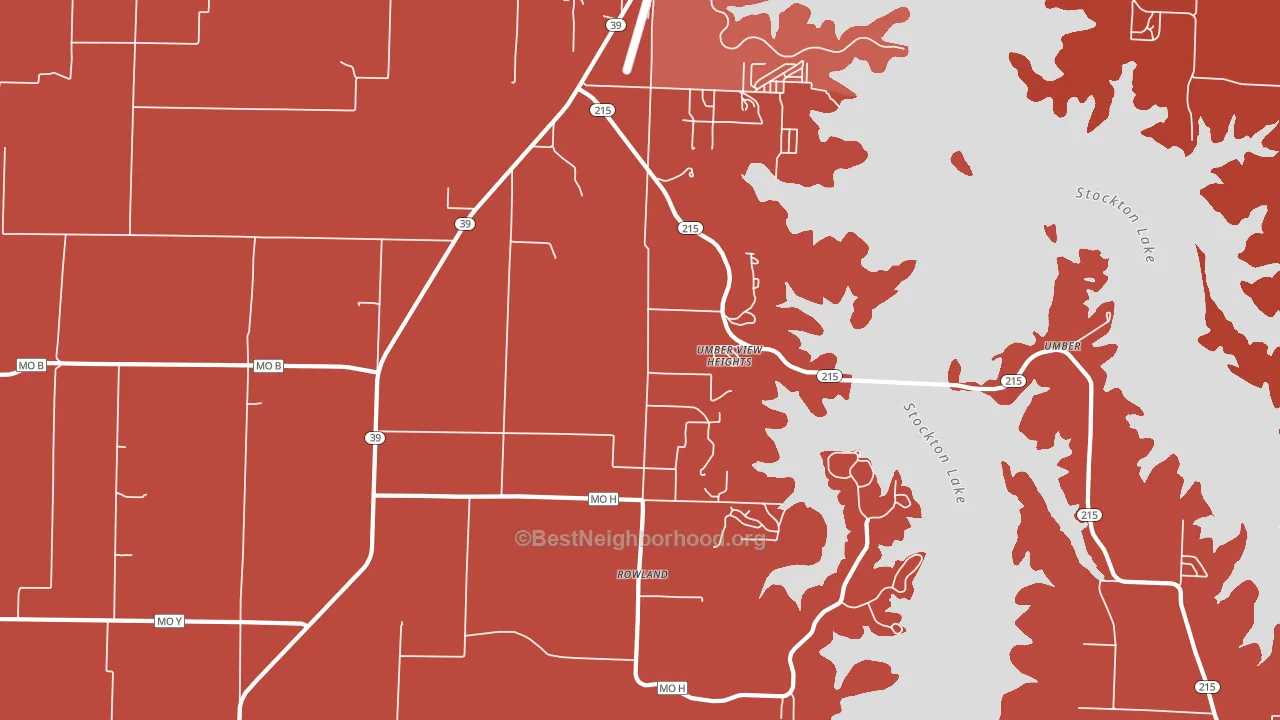 Umber View Heights, MO block-group political-lean map