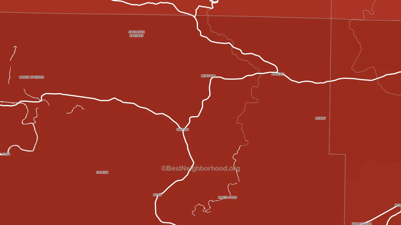 Umpire, AR block-group political-lean map