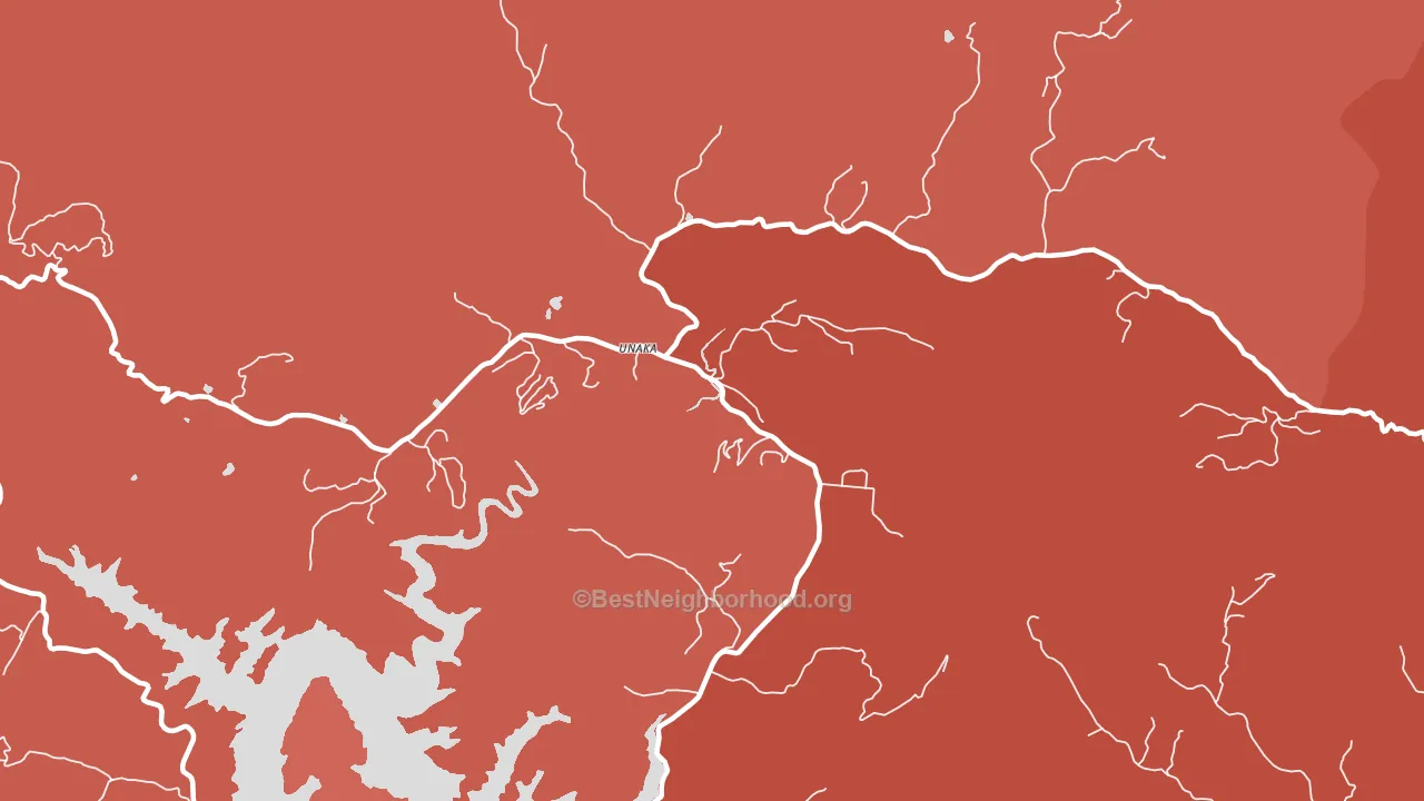 Unaka, NC block-group political-lean map