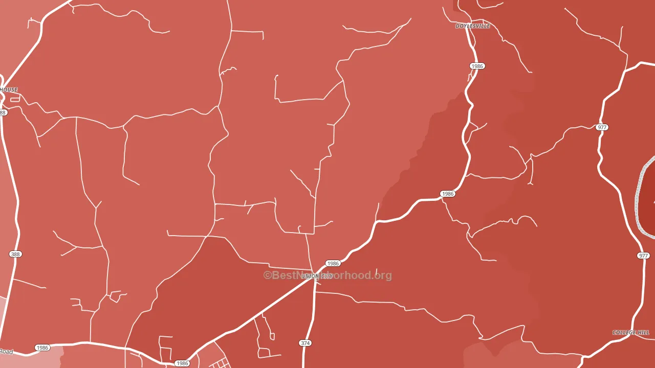 Union City, KY block-group political-lean map