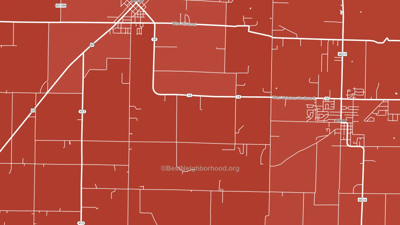 Union City, MO block-group political-lean map