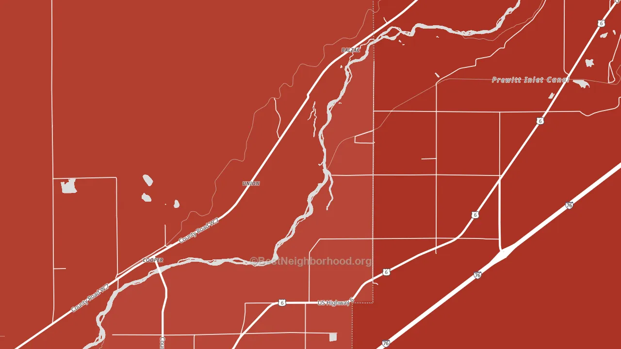 Union, CO block-group political-lean map