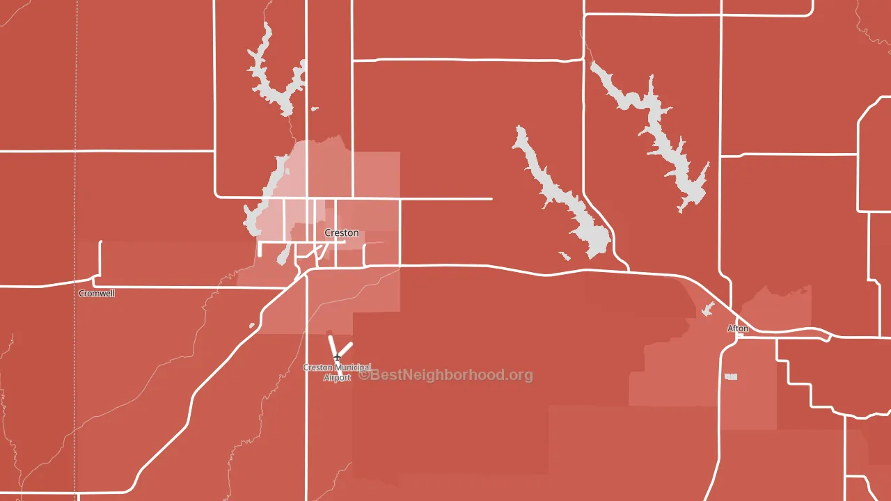 Union County, IA block-group political-lean map