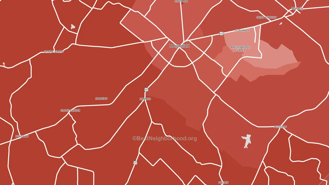 Union County, KY block-group political-lean map