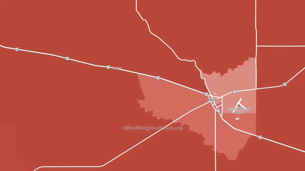 Union County, NM block-group political-lean map