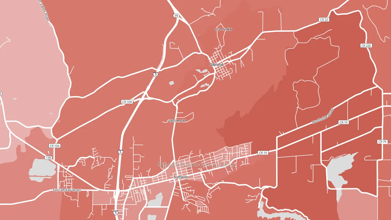 Union Gap, OR block-group political-lean map