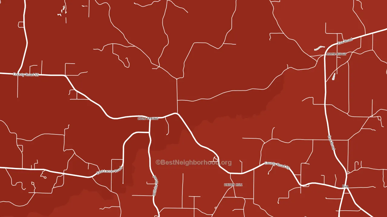 Union Hill, AL block-group political-lean map