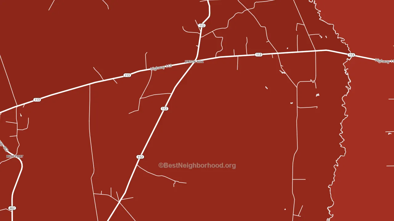 Union Hill, LA block-group political-lean map