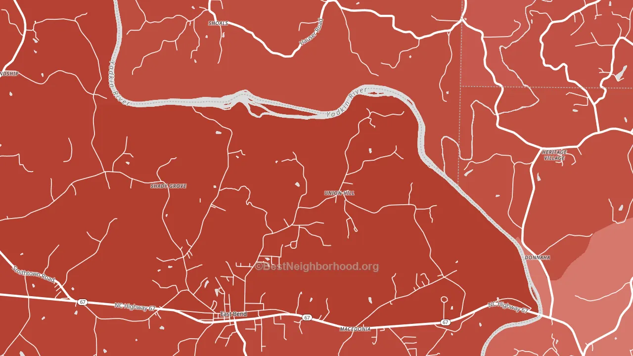 Union Hill, NC block-group political-lean map