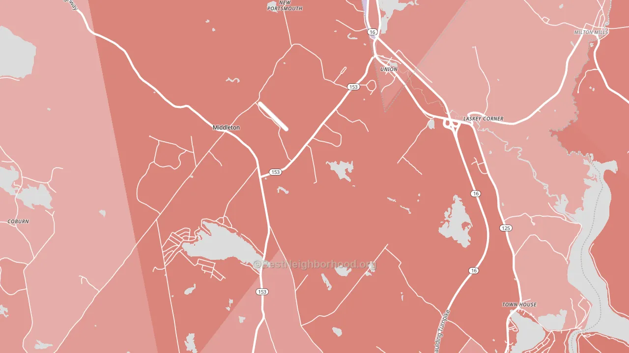 Union, NH block-group political-lean map